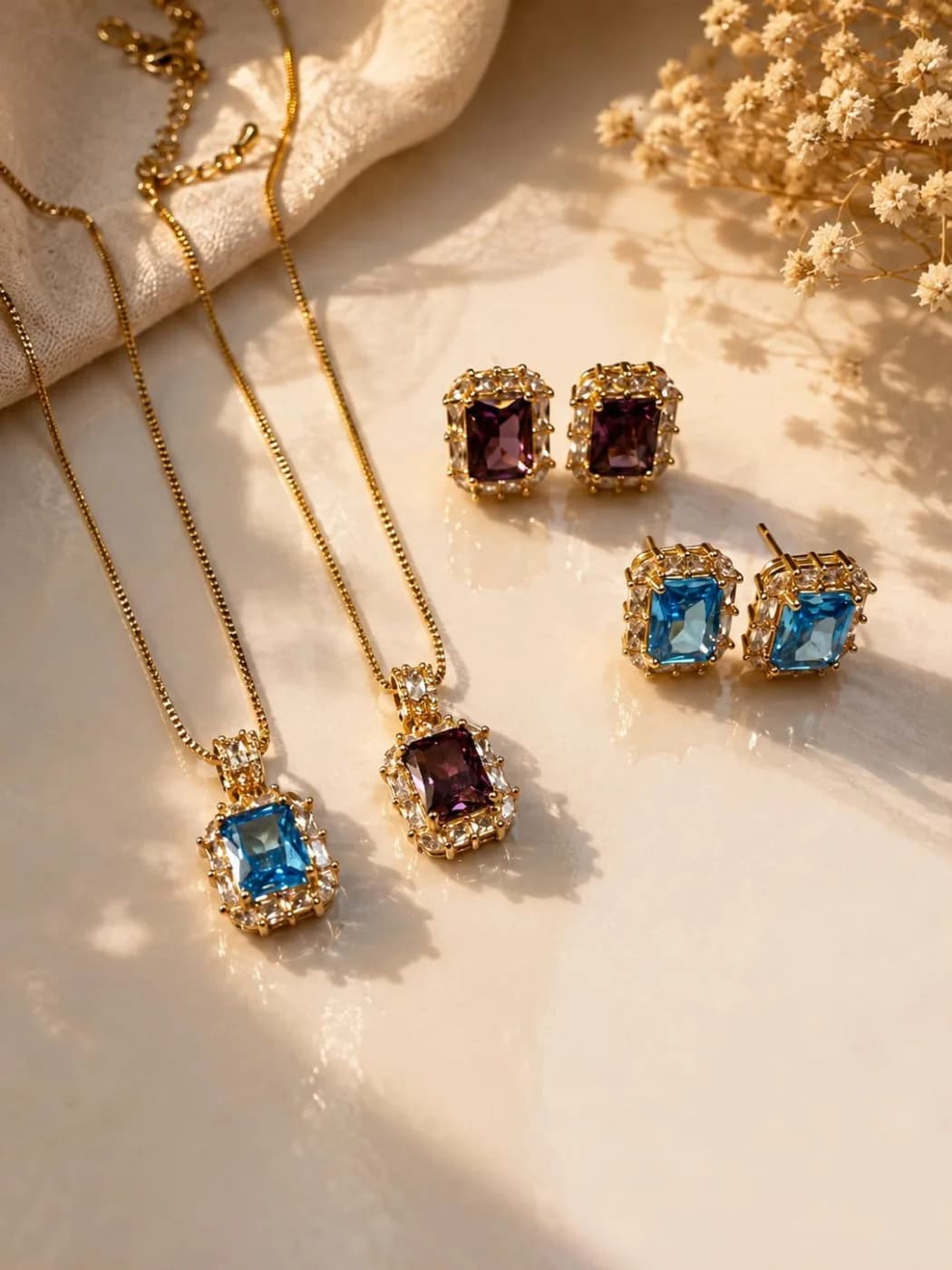CONJUNTO RETANGULAR ROYAL BLUE
